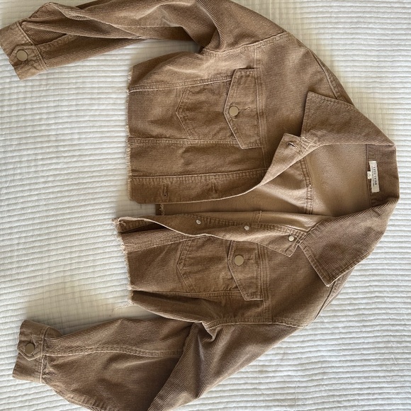 12th Tribe Jackets & Blazers - 12th Tribe, Cropped Brown Jacket (small)
